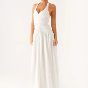 Peppermayo | Narnie White Halter Dress Sz 4/S